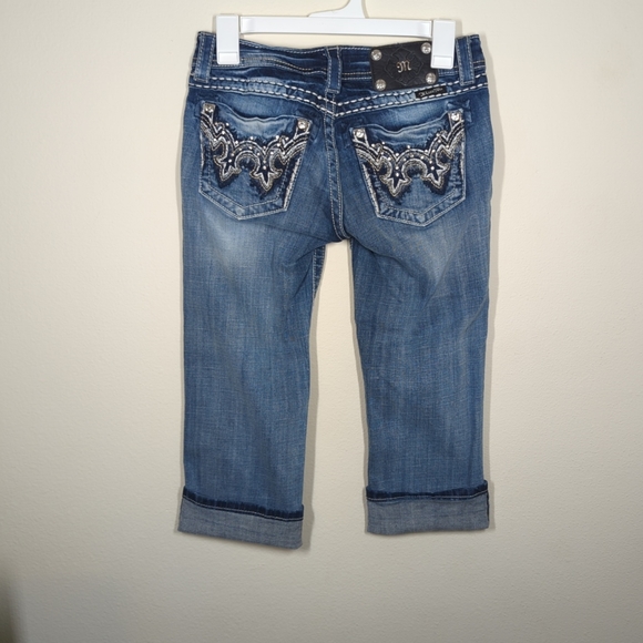 Miss Me Jeans Women's Size 26 Low-rise Easy Crop Rhinestone JE5307C12 - Picture 9 of 9